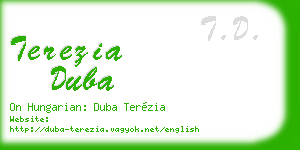 terezia duba business card